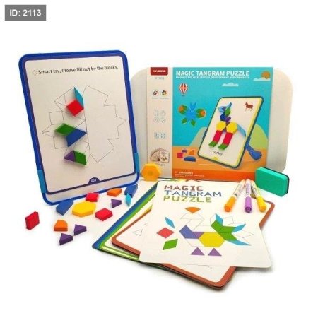 Magic tangram puzzle