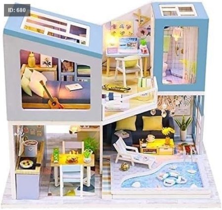 بيت دمى خشبي DIY