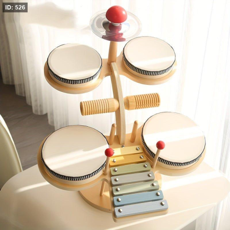 Wooden drum music station
